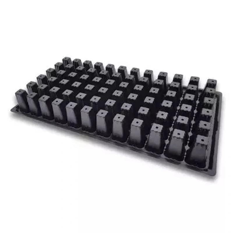 Custom Cavity Size Cavity Black PP Nutrient Bowl Hole Seedling Tray Plastic Cell Nursery Seed Starter Plant Growing Tray